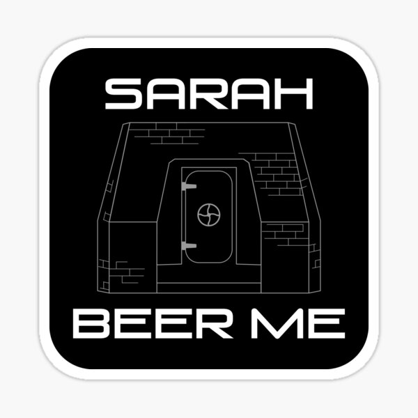 Vista previa del artículo con la obra «Sarah Beer Me Bunker, Eureka», diseñado y vendido por PirateOwl.