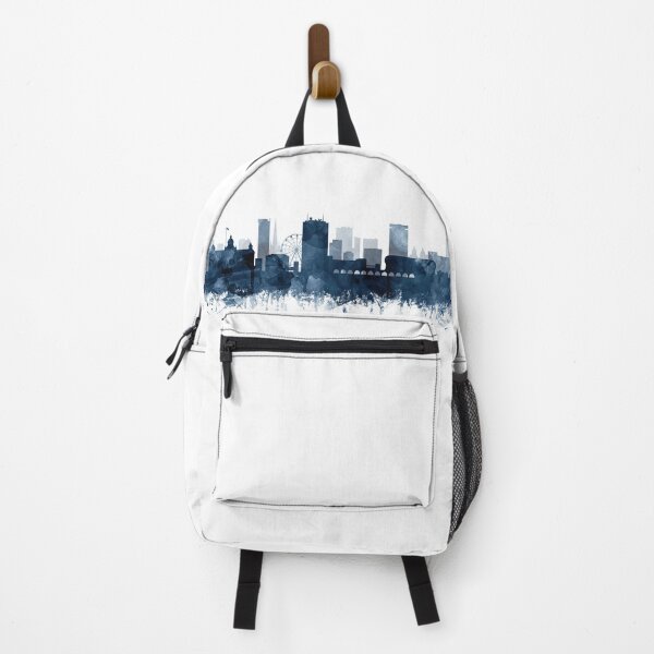 Item preview, Birmingham Skyline Watercolor Navy Blue by Zouzounio Art designed and sold by zouzounioart.