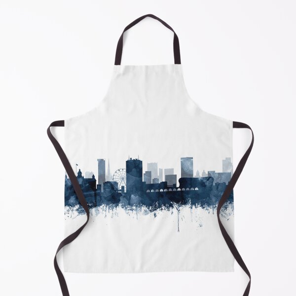 Item preview, Birmingham Skyline Watercolor Navy Blue by Zouzounio Art designed and sold by zouzounioart.