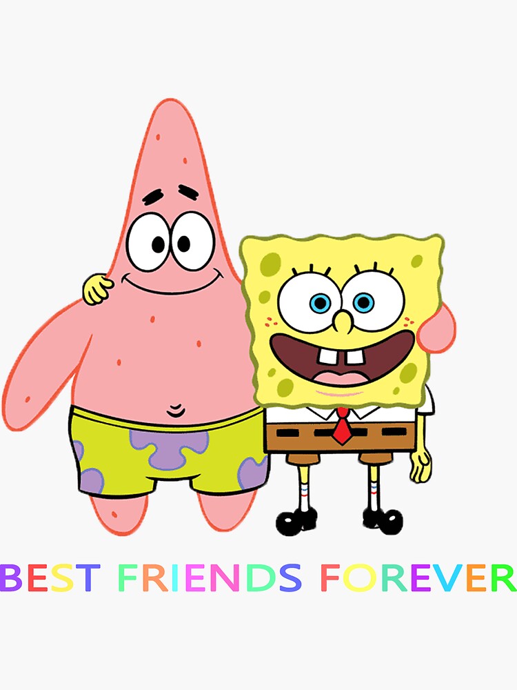 "Friendship tshirt spongebob and patrick" Sticker for Sale by PPARKAR