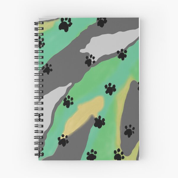 Item preview, Puppy Paws Grays Greens Yellow designed and sold by DesignsByMuriel.