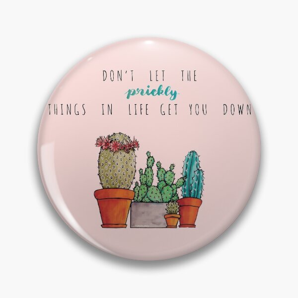 Item preview, Watercolor Don't let the prickly things in life get you down Cactus pot designed and sold by Jessfm.