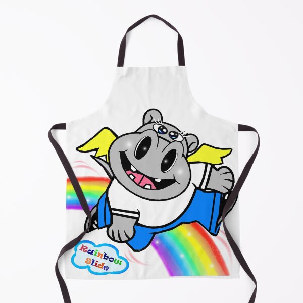 Item preview, Happy Hippo playing with a rainbow slide designed and sold by Shirley cute art .