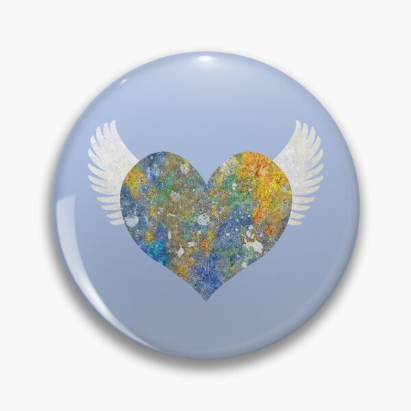 Item preview, Colorful Stone Heart - Blue & Gold designed and sold by RawSunArt.