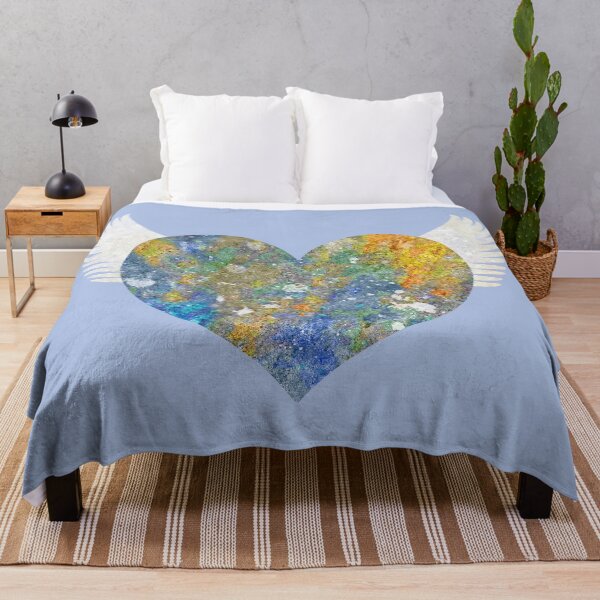 Item preview, Colorful Stone Heart - Blue & Gold designed and sold by RawSunArt.