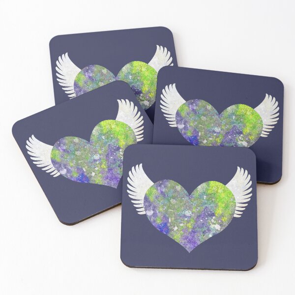 Item preview, Colorful Stone Heart - Indigo & Green designed and sold by RawSunArt.