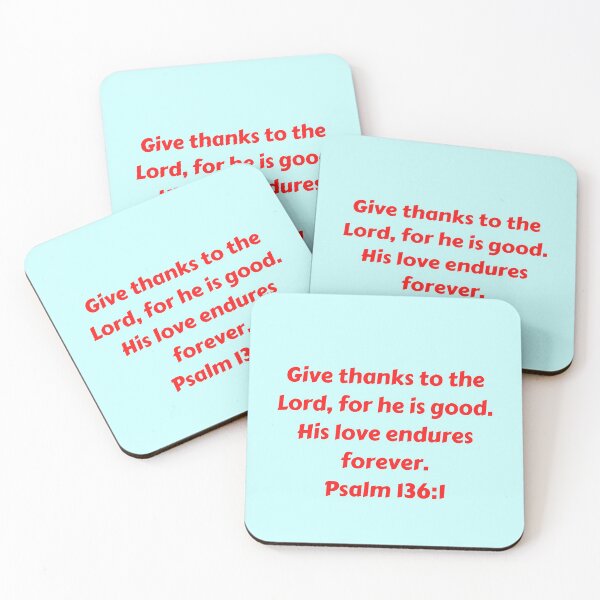 Item preview, Bible Verse Psalm 136:1 designed and sold by Prayingwarrior.