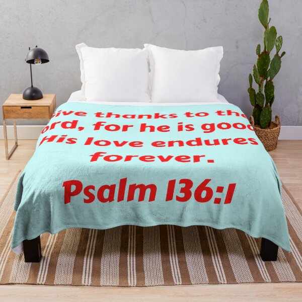 Artikelvorschau, Bible Verse Psalm 136:1 entworfen und verkauft von Prayingwarrior.