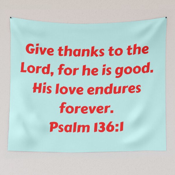 Item preview, Bible Verse Psalm 136:1 designed and sold by Prayingwarrior.