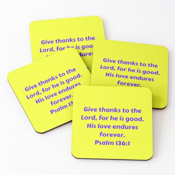 Item preview, Bible Verse Psalm 136:1 designed and sold by Prayingwarrior.