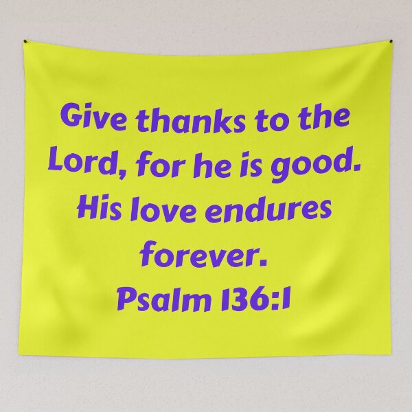 Item preview, Bible Verse Psalm 136:1 designed and sold by Prayingwarrior.