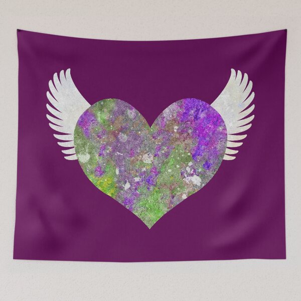 Item preview, Colorful Stone Heart - Violet & Green designed and sold by RawSunArt.