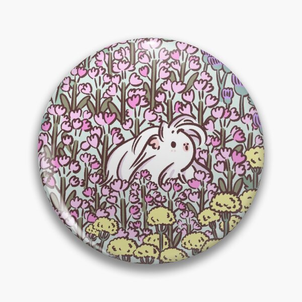 Item preview, Long Haired Guinea pigs and Floral Garden pattern designed and sold by Miri-Noristudio.