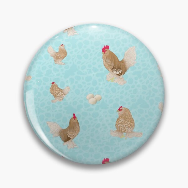 Item preview, Golden Neck Belgian D'Uccle Pattern Blue designed and sold by Ashley Gagnon.