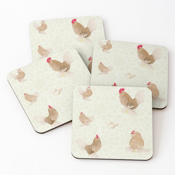 Item preview, Golden Neck Belgian D'Uccle Pattern Cream designed and sold by Ashley Gagnon.