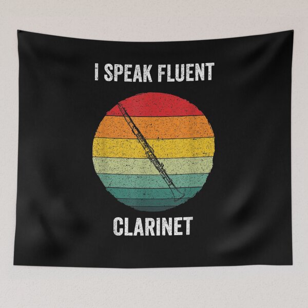 Item preview, I Speak Fluent Clarinet Vintage Musical Instrument Gift  designed and sold by avareid3.