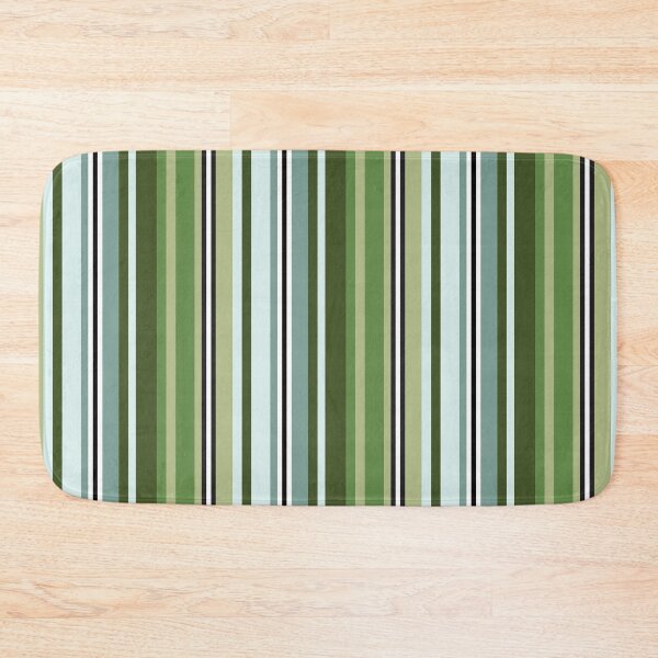 Item preview, Vertical stripes shades of cyan, blue, green, sage color seamless pattern designed and sold by Rhu Creations.