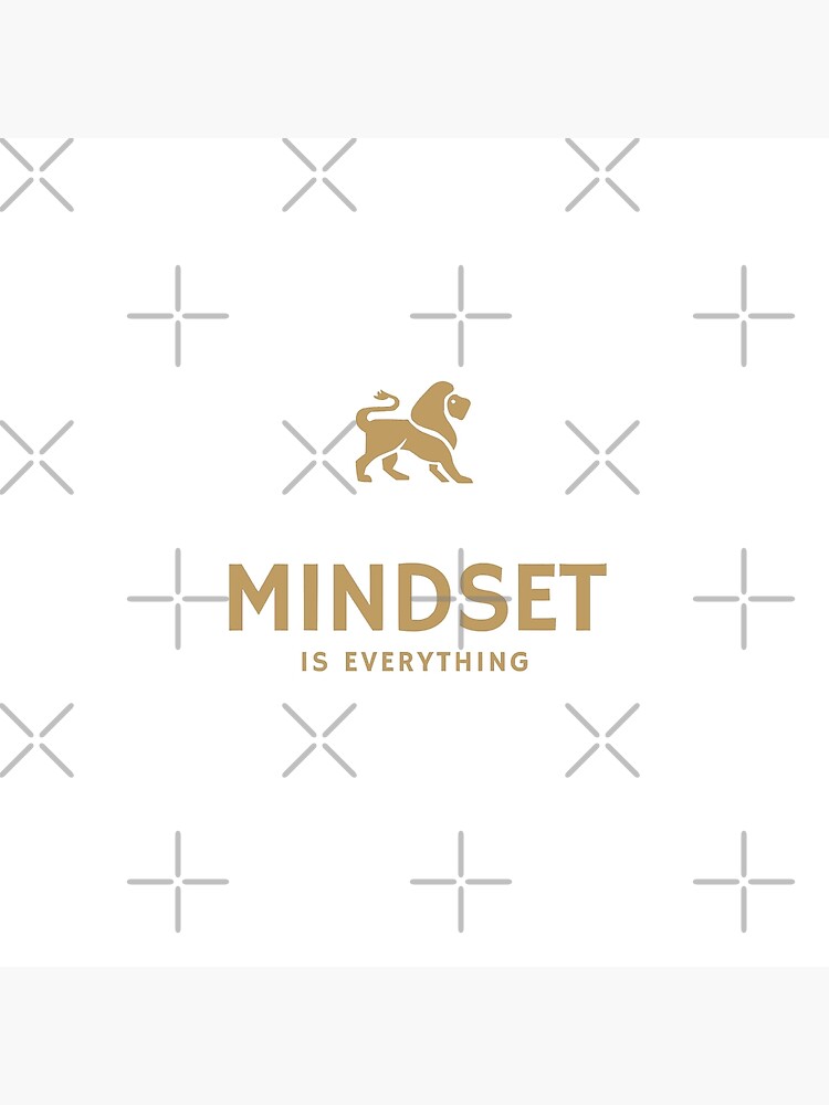 "Mindset is everything gold lion Mentally checked out" Poster by