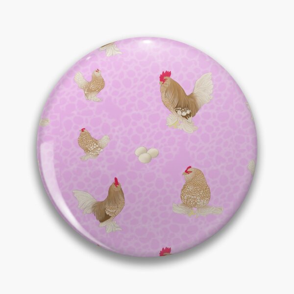 Item preview, Golden Neck Belgian D'Uccle Pattern Pink designed and sold by Ashley Gagnon.