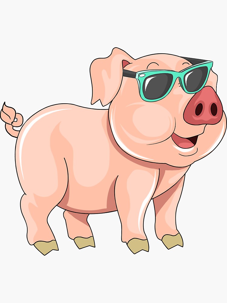 Cool Pig with Sunglasses by joehx