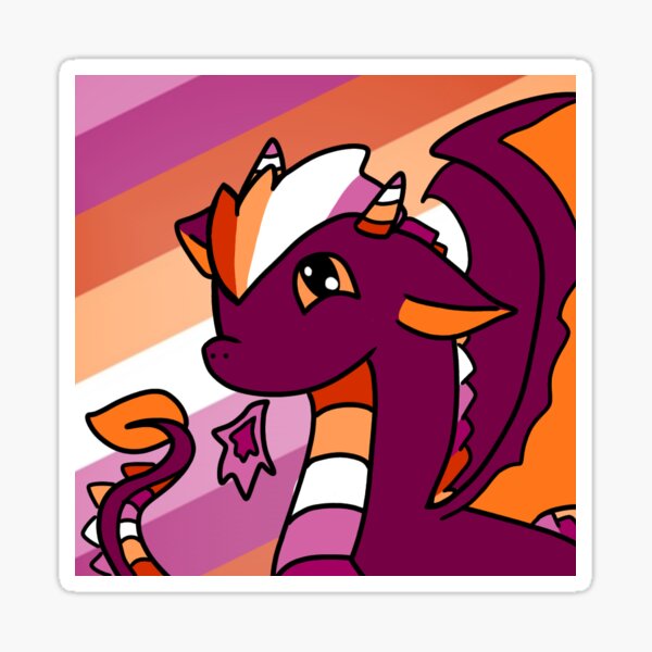 Lesbianwlw Pride Dragon Sticker For Sale By Kitkatkiwikat Redbubble 3803