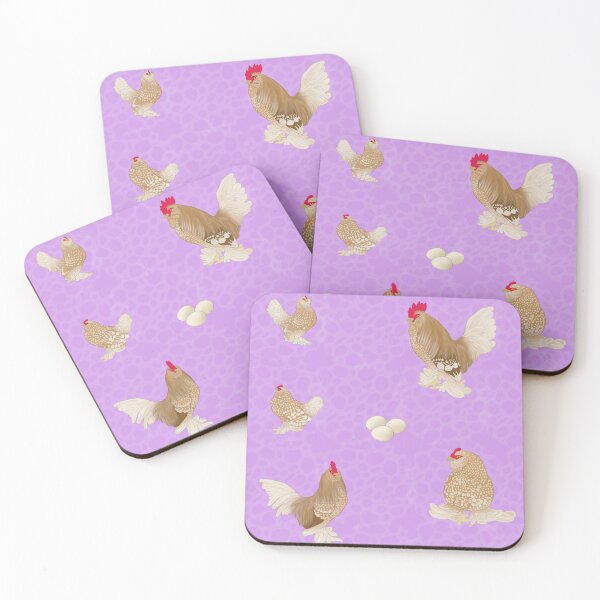 Item preview, Golden Neck Belgian D'Uccle Pattern Purple designed and sold by Ashley Gagnon.