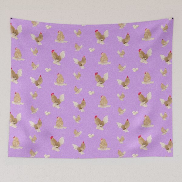 Item preview, Golden Neck Belgian D'Uccle Pattern Purple designed and sold by Ashley Gagnon.