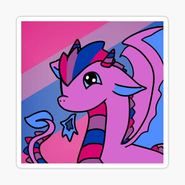 Bisexual Pride Dragon Sticker By Kitkatkiwikat Redbubble 1260