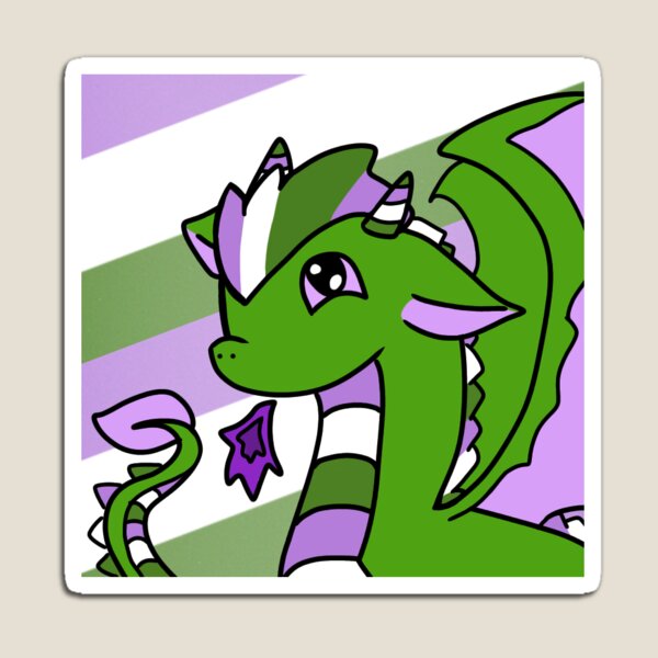 Item preview, Genderqueer Pride Dragon designed and sold by KitkatKiwikat.