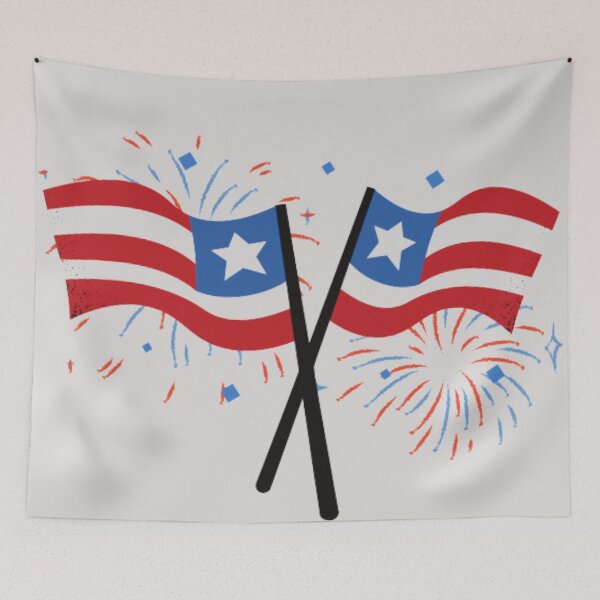 Item preview, Independence Day Twin Flags designed and sold by LifeProApperal.
