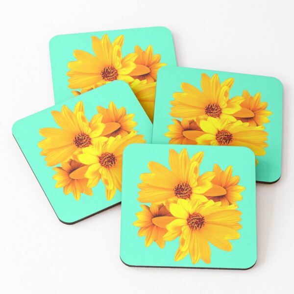 Item preview, SOUTHWEST YELLOW SUNFLOWERS TURQUOISE FLORAL  ART designed and sold by sharlesart.