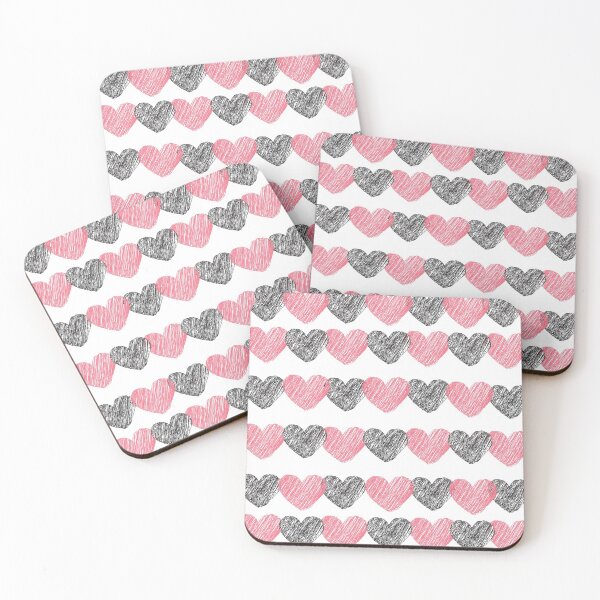 Item preview, Gray and Pink Hearts designed and sold by GeoTeasters.