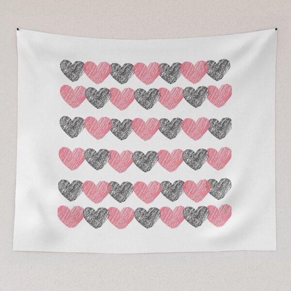 Item preview, Gray and Pink Hearts designed and sold by GeoTeasters.