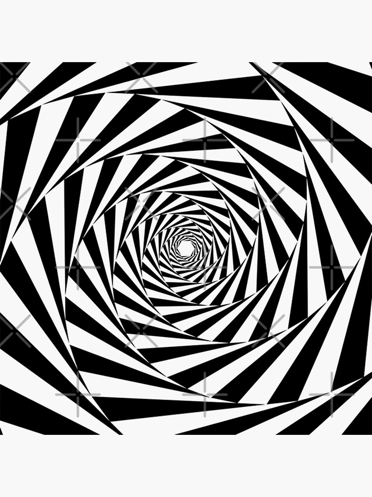 High Anxiety, dizziness, spinning tunnel, optical illusion, warped Sticker  for Sale by Nostrathomas66