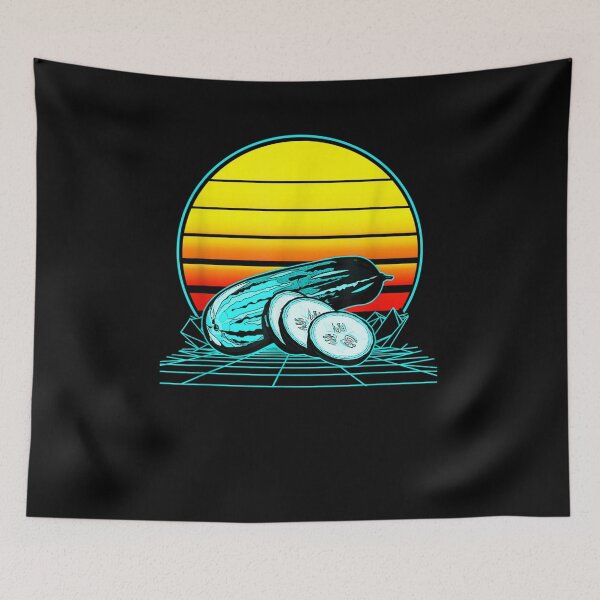 Item preview, Retro Vintage Sunset Cucumber  designed and sold by avareid3.