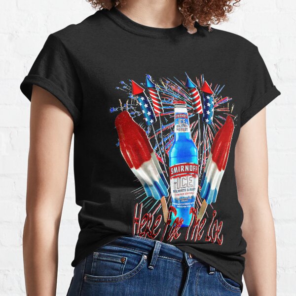 Here For The Ice Smirnoffs 4th Of July Funny Drinking Classic T-Shirt