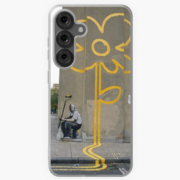 Item preview, Banksy Yellow Lines Fleuriste designed and sold by ManwithaCamera.