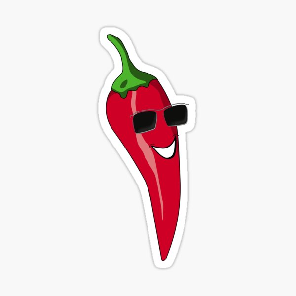 Item preview, Funny Cartoon Chili Dude Sticker designed and sold by deanworld.