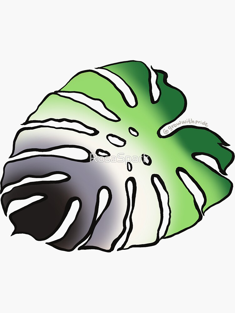 "Plant Pride Flag Aromantic " Sticker for Sale by RosaSpark Redbubble