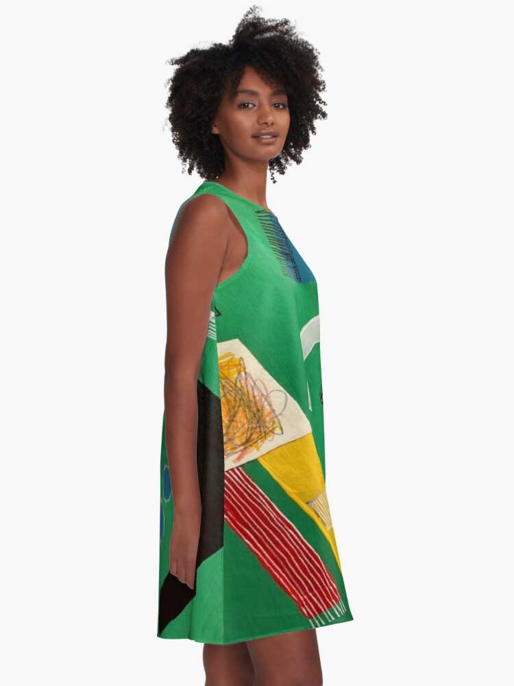Alternate view of Green Rug Bugs A-Line Dress
