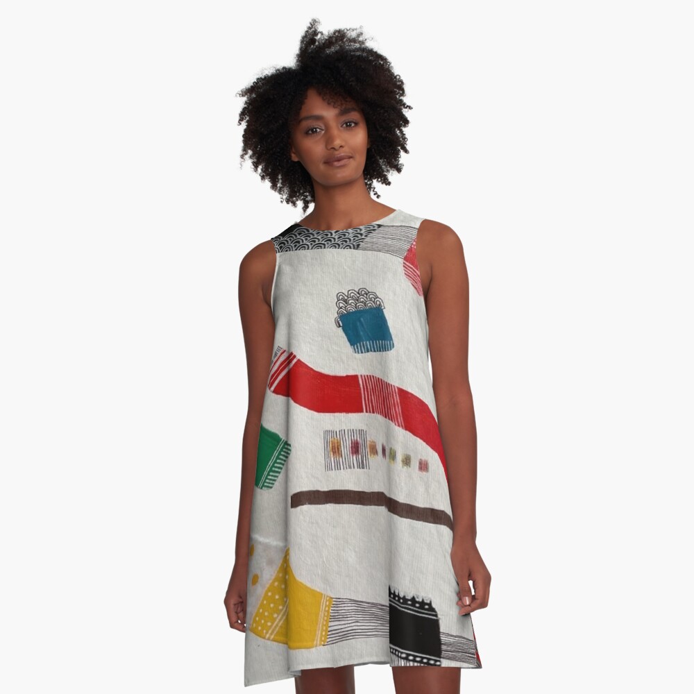 White Rug Bugs A-Line Dress