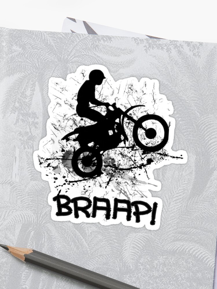 Motocross Dirt Bike Racing Mud Splatter Biker Graphic Sticker By