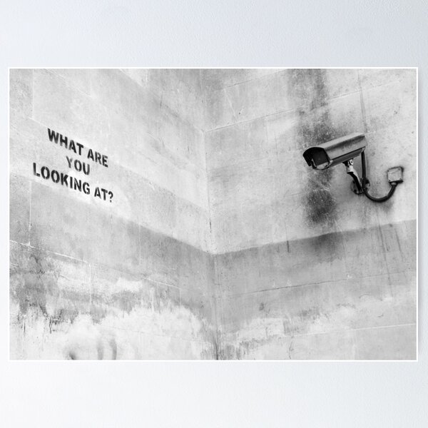 Item preview, Banksy, What are you looking at? designed and sold by ManwithaCamera.