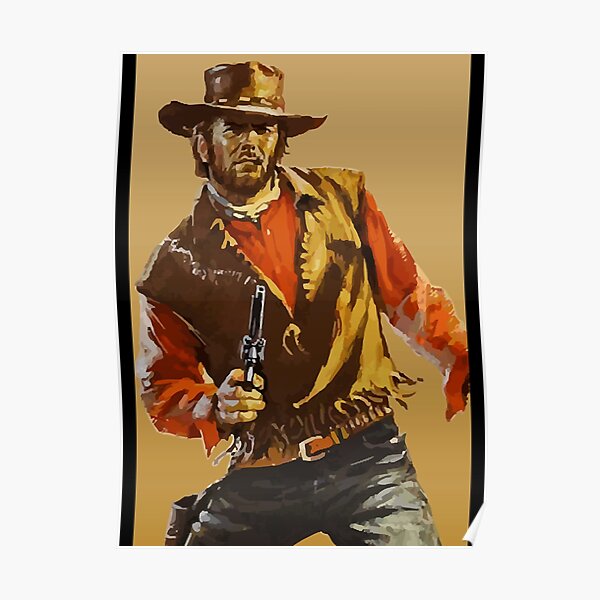 Clint Eastwood Western Badass Laminated Poster 24.5" x 36.5" 