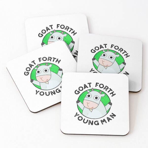 Item preview, Goat Forth Young Man Funny Animal Puns  designed and sold by punnybone.