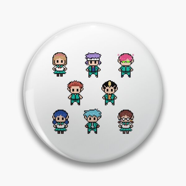 Item preview, Saiki K and Friends Characters Pixel Art designed and sold by AnnaYenardi.