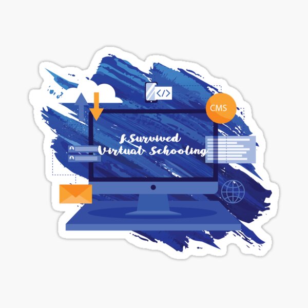 I SURVIVED VIRTUAL LEARNING Sticker