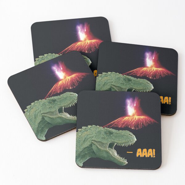 Item preview, Funny Dinosaur Screaming And Volcano designed and sold by H3designs.
