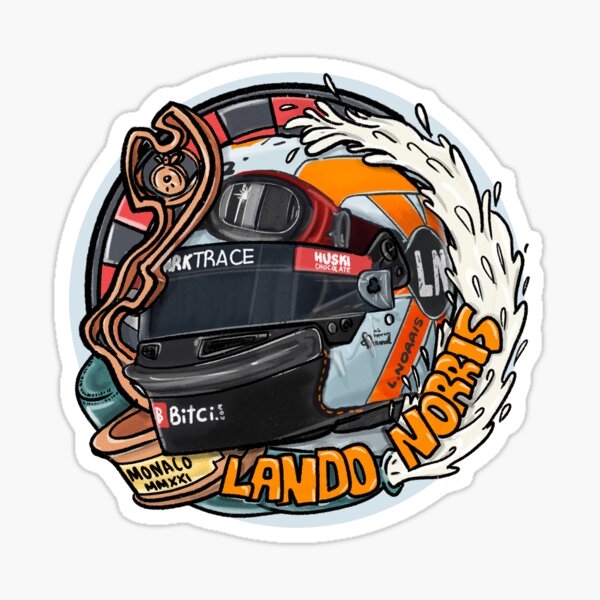 Sticker for Sale avec l'œuvre « Lando Norris - Pilote de course cadeau fan  de sport automobile » de l'artiste CoolButFunny