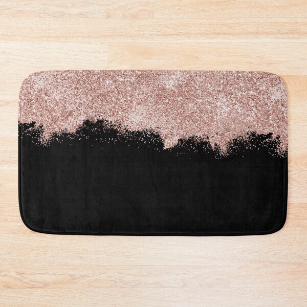 Item preview, Rose Gold Blush Dusty Pink Black Girly Glitter Dust designed and sold by idovedesign.